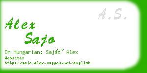 alex sajo business card